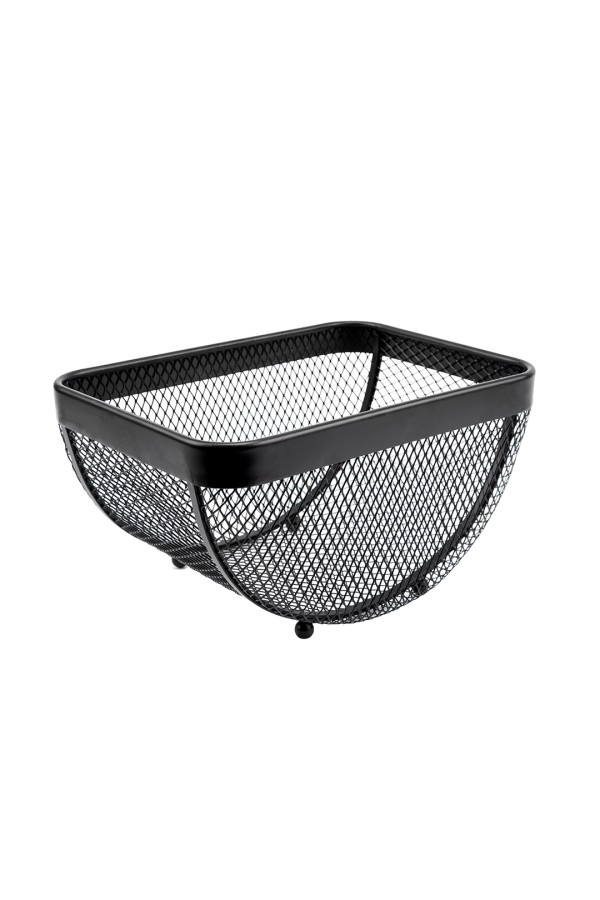Корзина для фруктов квадратная, черный матовый