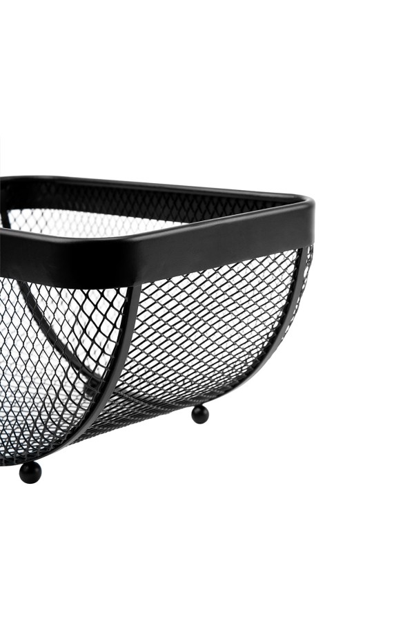 Корзина для фруктов квадратная, черный матовый