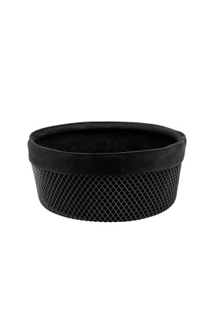 Корзина для хлеба круглая, черный матовый