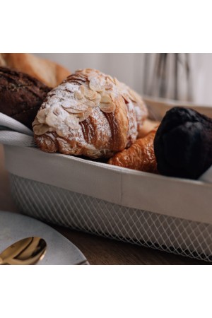 Корзина для хлеба прямоугольная, матовый белый