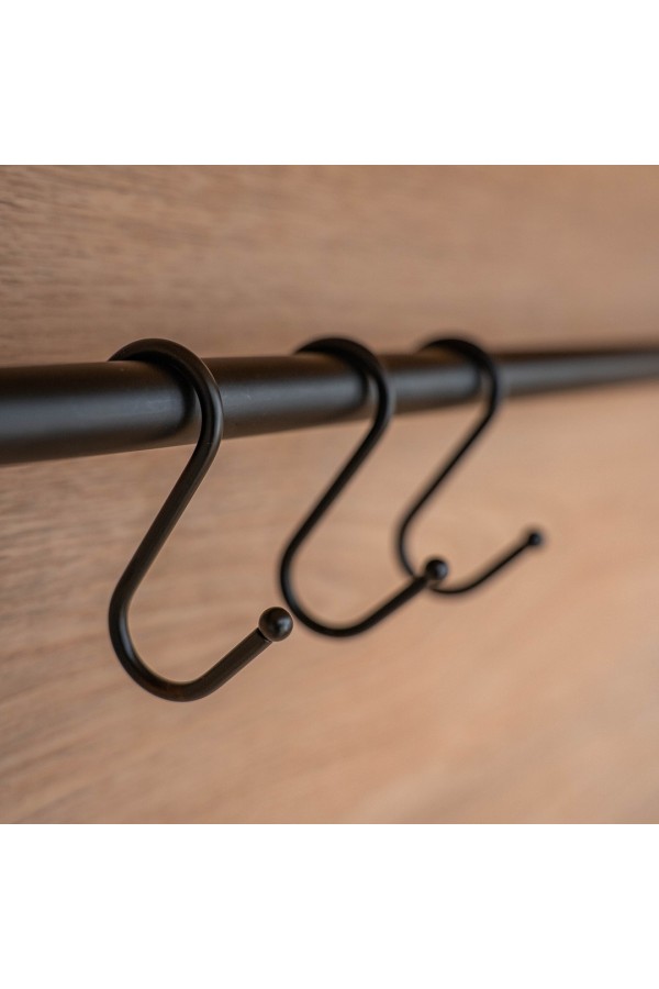 Комплект крючков больших из 3 шт, черный матовый