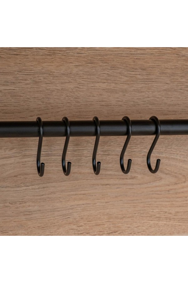 Комплект крючков малых из 5 шт, черный матовый