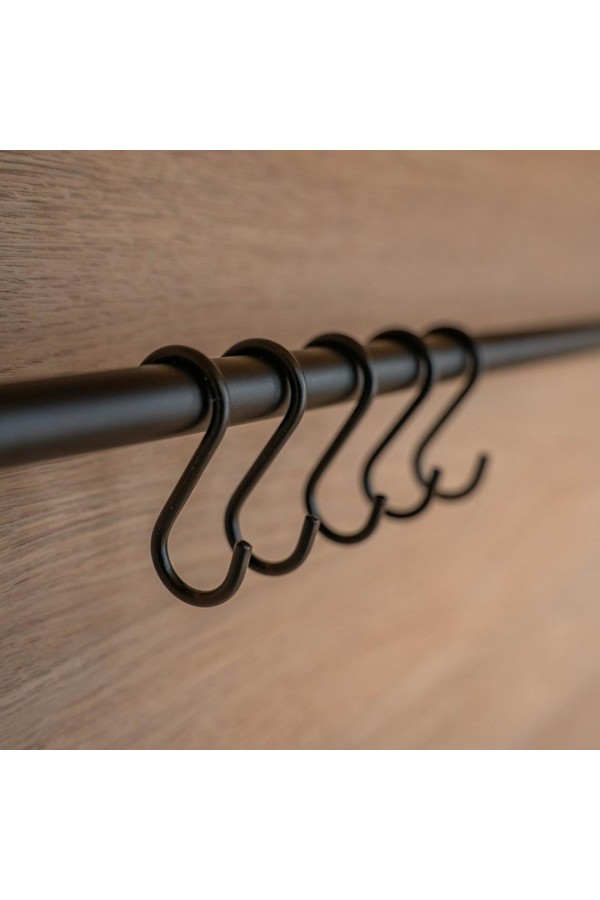 Комплект крючков малых из 5 шт, черный матовый