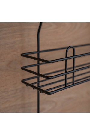 Полка для специй двухъярусная тип-2, черный матовый