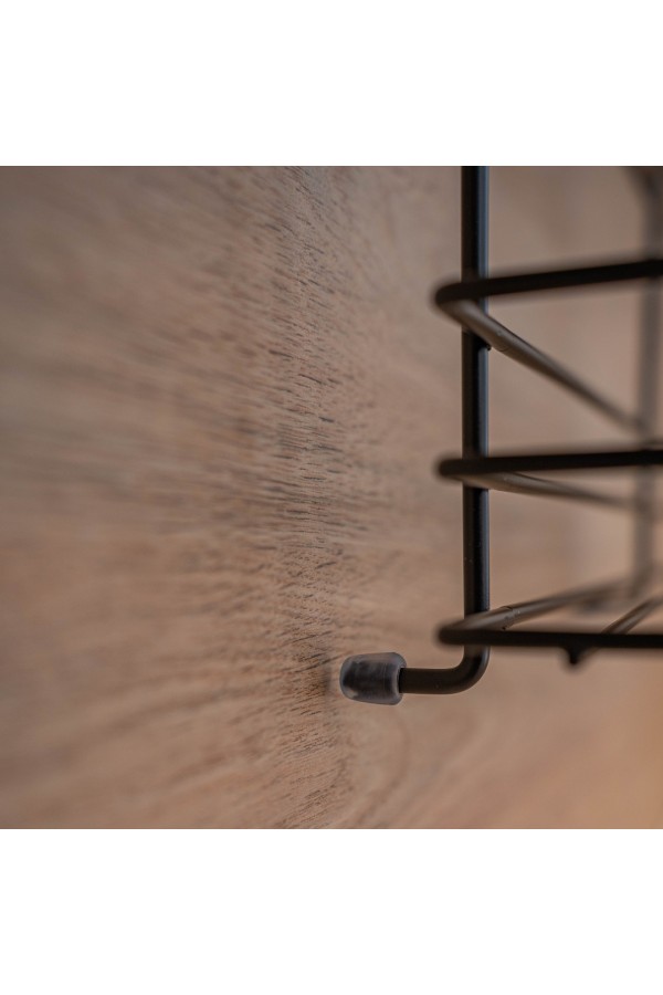 Полка для специй двухъярусная тип-2, черный матовый