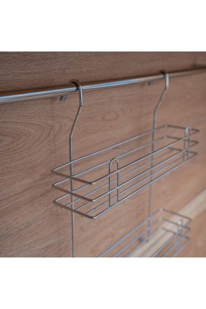 Полка для специй двухъярусная тип-2, хром