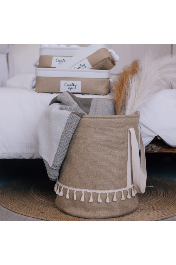 Корзина бельевая с ручками 