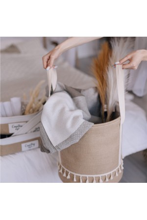 Корзина бельевая с ручками 