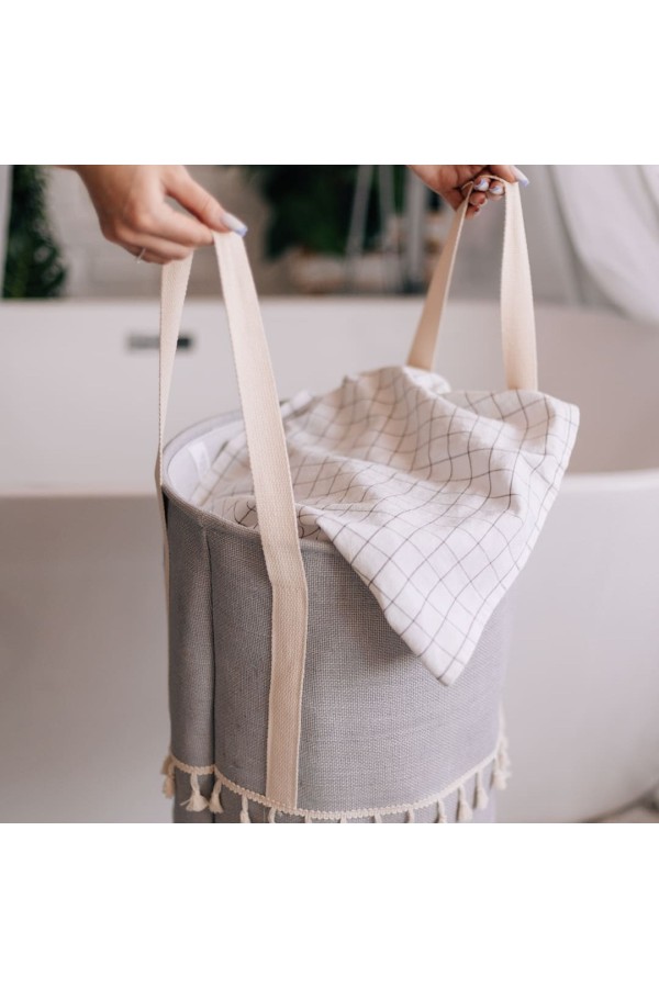 Корзина бельевая с ручками 