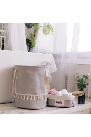 Корзина бельевая с ручками 