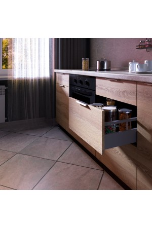 Комплект прямоугольных рейлингов для Lembox-S, 500 мм, серый