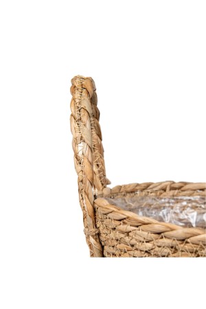 Кашпо плетеное "Сафари" с ручками, Д215 Ш215 В190, натуральный