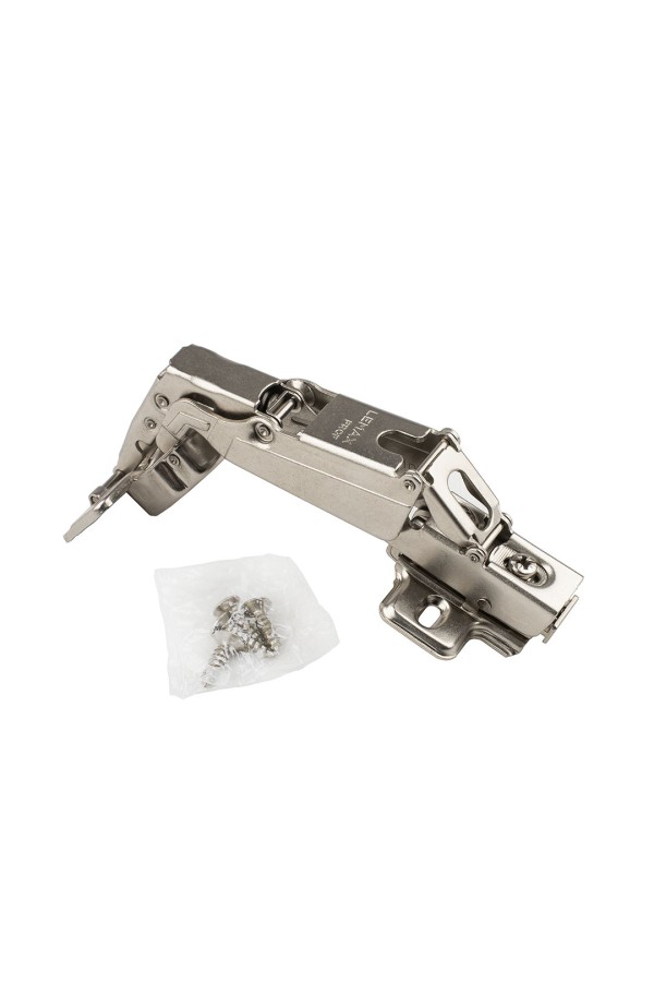 Петля clip-on с доводчиком 165 градусов накладная, никель