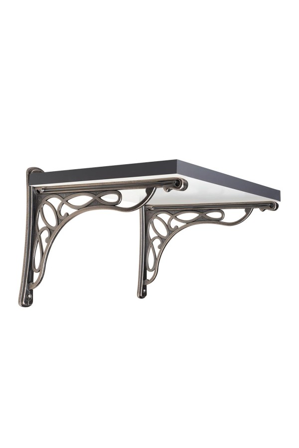 Кронштейн для полок большой, черненый старинный цинк