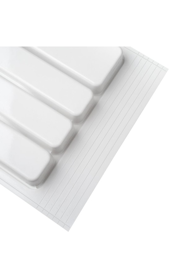 Лоток для столовых приборов 40 см, белый, пластик, индивидуальная упаковка