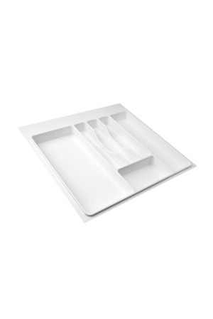 Лоток для столовых приборов 60 см, белый, пластик, индивидуальная упаковка