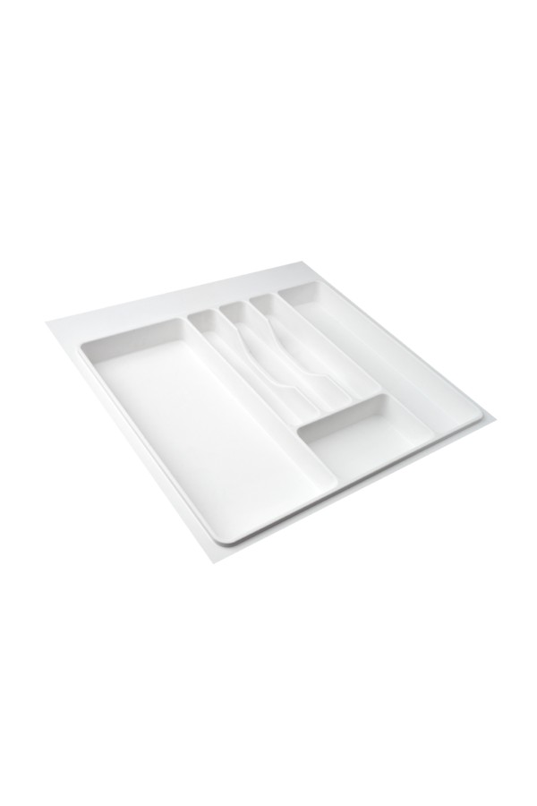 Лоток для столовых приборов 60 см, белый, пластик, индивидуальная упаковка