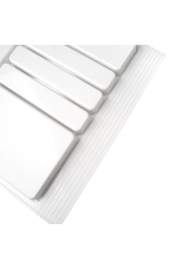 Лоток для столовых приборов 60 см, белый, пластик, индивидуальная упаковка