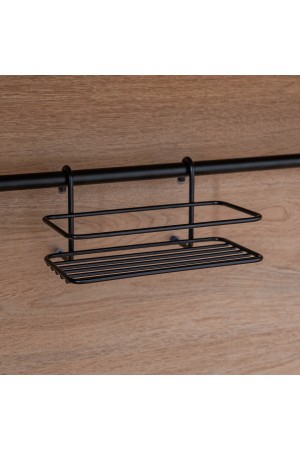 Полка малая короткая, черный матовый