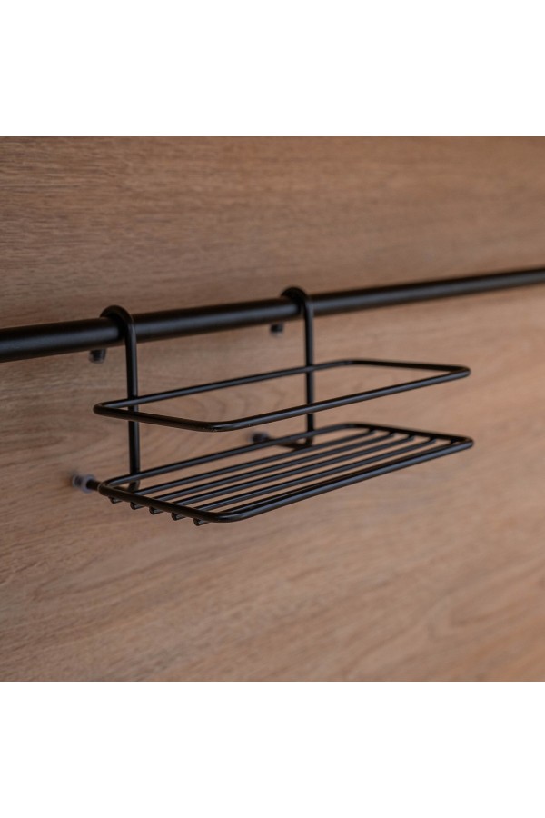 Полка малая короткая, черный матовый