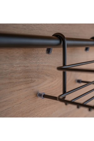 Полка малая короткая, черный матовый