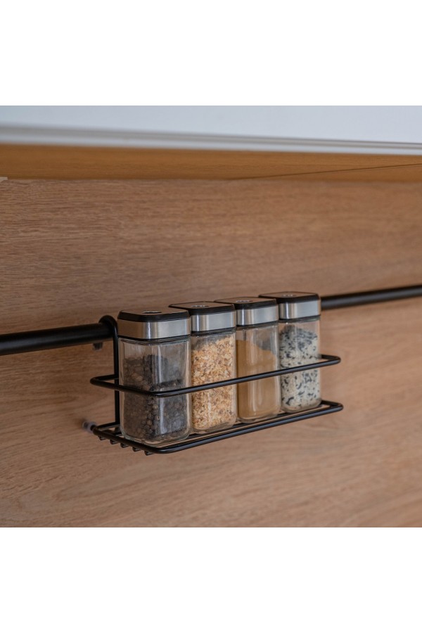 Полка малая короткая, черный матовый