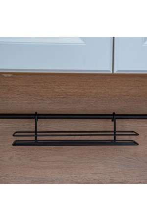 Полка для специй короткая, черный матовый