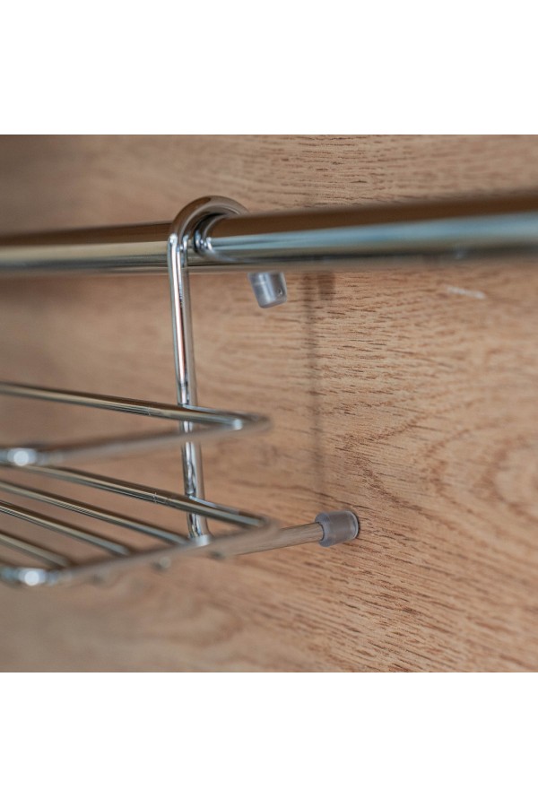 Полка для специй короткая, хром