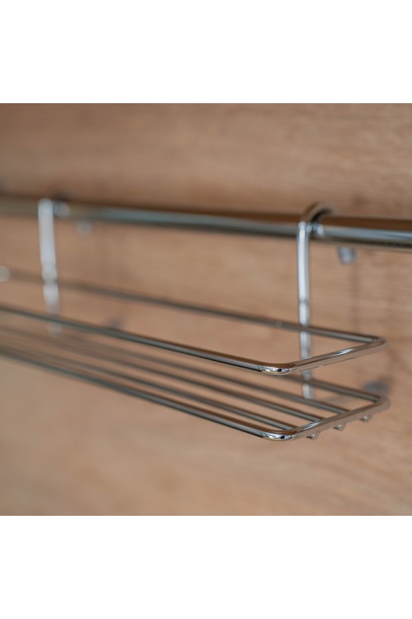 Полка для специй короткая, хром