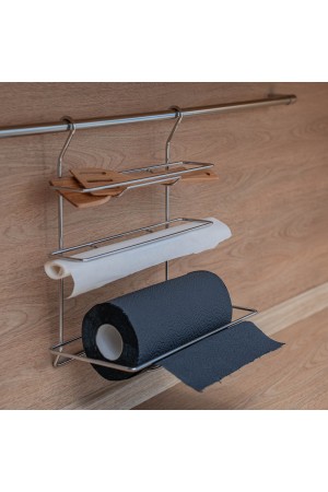 Полка для рулонов и бумажного полотенца, хром