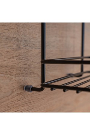 Полка двухъярусная малая, черный матовый