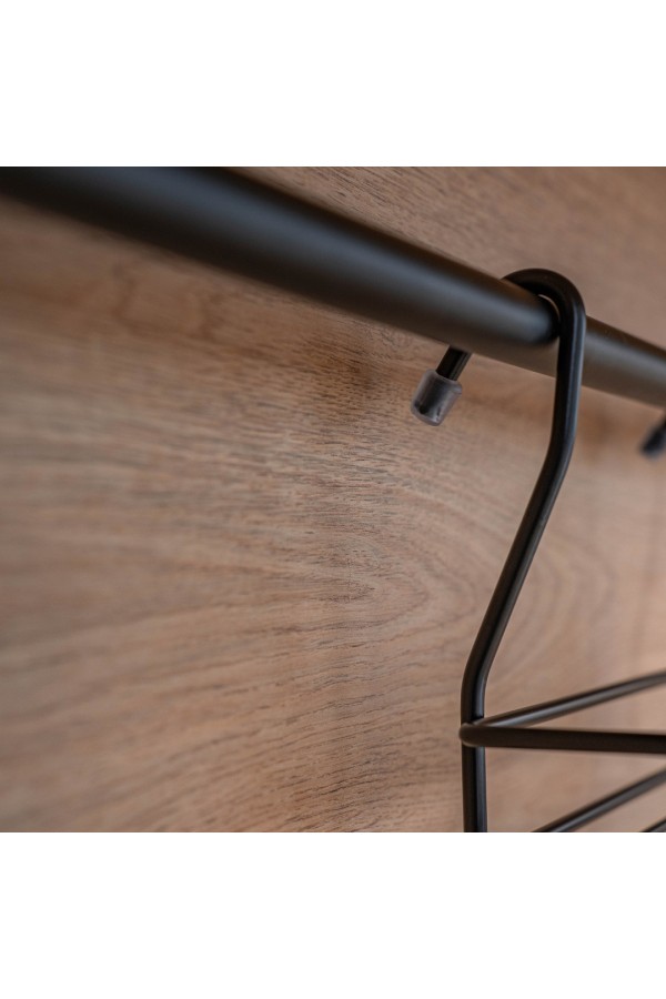 Полка двухъярусная малая, черный матовый