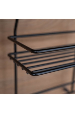 Полка двухъярусная малая, черный матовый