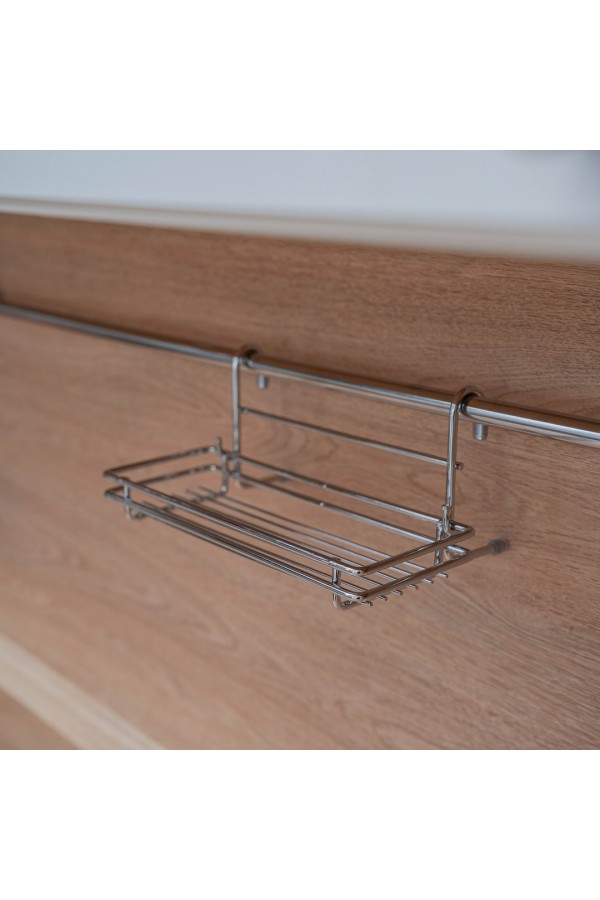 Полка одинарная разборная малая, хром