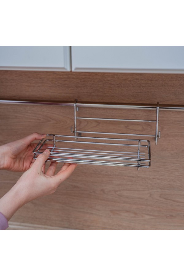 Полка одинарная разборная малая, хром