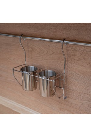 Стакан для столовых приборов (2 шт.), хром