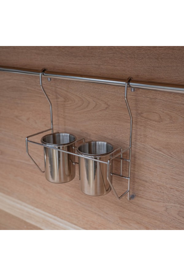 Стакан для столовых приборов (2 шт.), хром