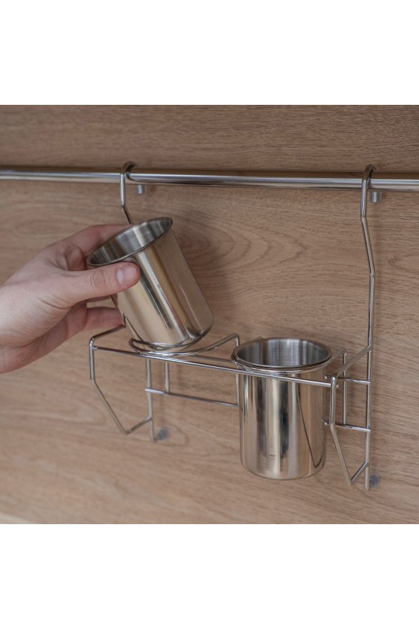 Стакан для столовых приборов (2 шт.), хром