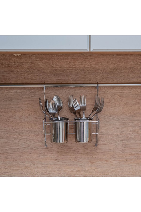 Стакан для столовых приборов (2 шт.), хром