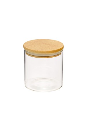 Банка с бамбук.крышкой, Д100 Ш100 В100, 650 мл, прозрачный