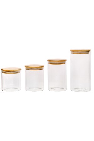 Банка с бамбук.крышкой, Д100 Ш100 В120, 750 мл, прозрачный