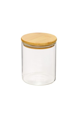Банка с бамбук.крышкой, Д100 Ш100 В120, 750 мл, прозрачный