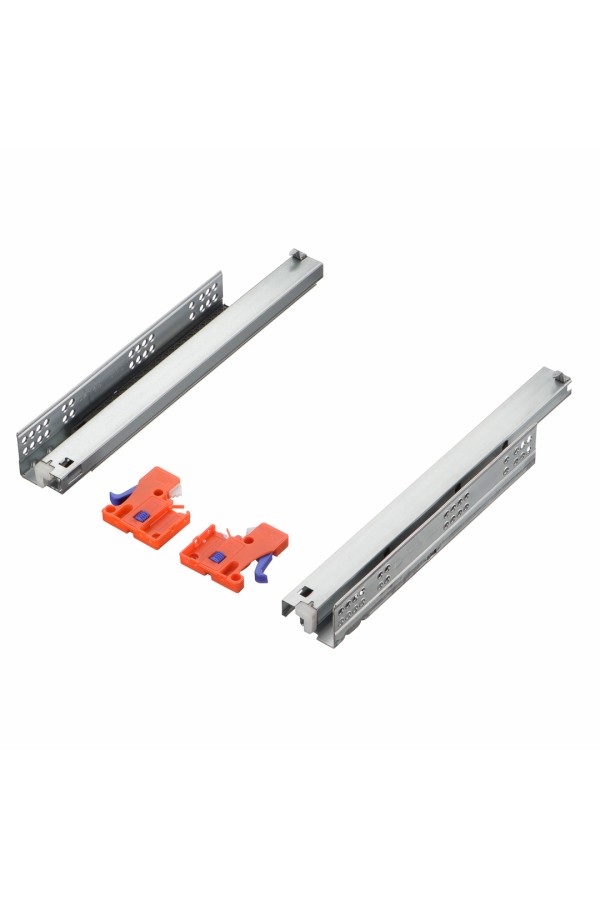 Направляющая скрытого монтажа (полное выдвижение, с регул. планкой), push-to-open, 450 мм