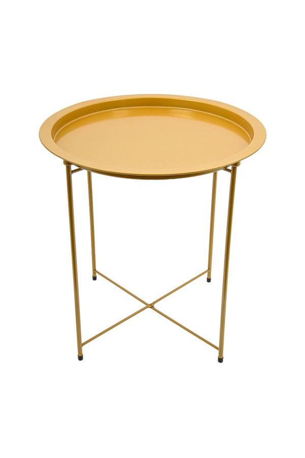 Столик складной металлический, Д470 Ш470 В505, золотой