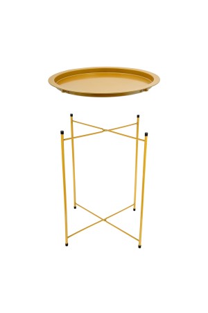 Столик складной металлический, Д470 Ш470 В505, золотой