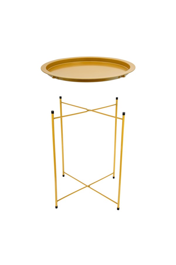 Столик складной металлический, Д470 Ш470 В505, золотой