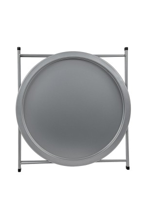 Столик складной металлический, Д470 Ш470 В505, серебряный