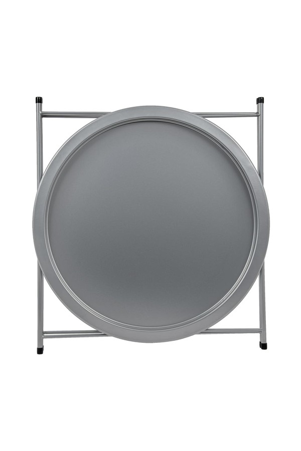 Столик складной металлический, Д470 Ш470 В505, серебряный