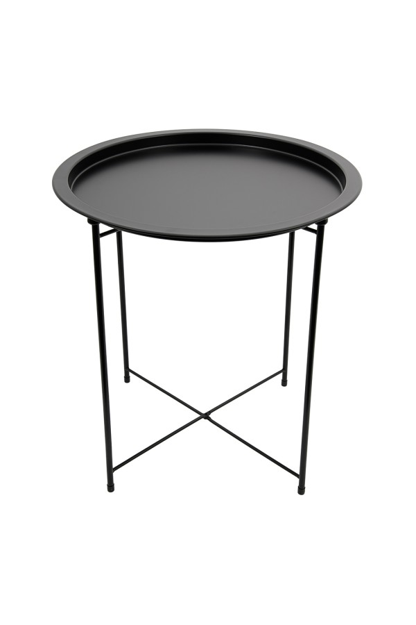Столик складной металлический, Д470 Ш470 В505, черный