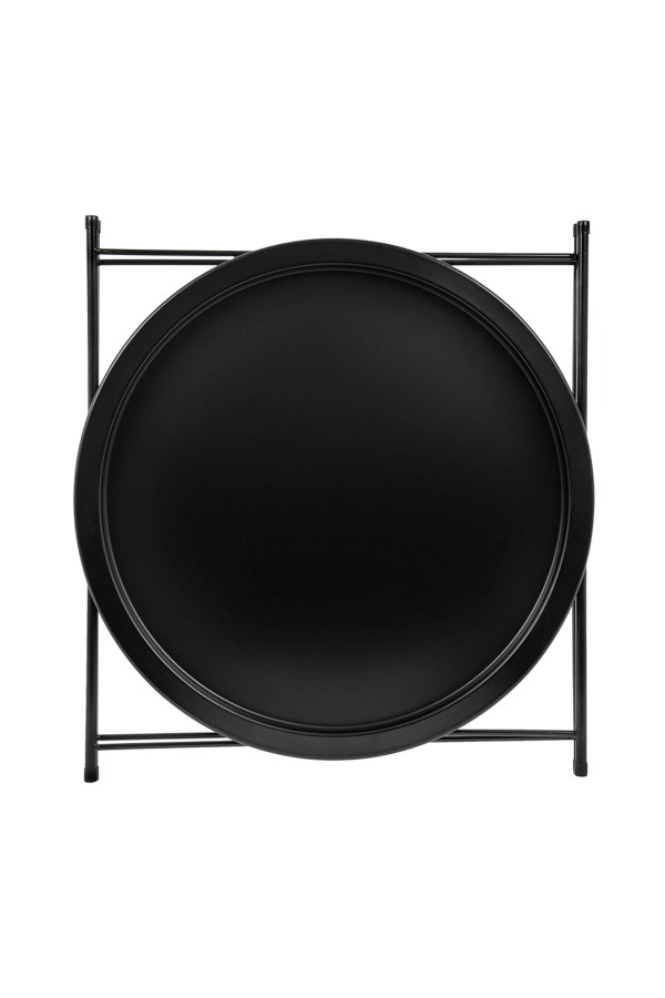 Столик складной металлический, Д470 Ш470 В505, черный